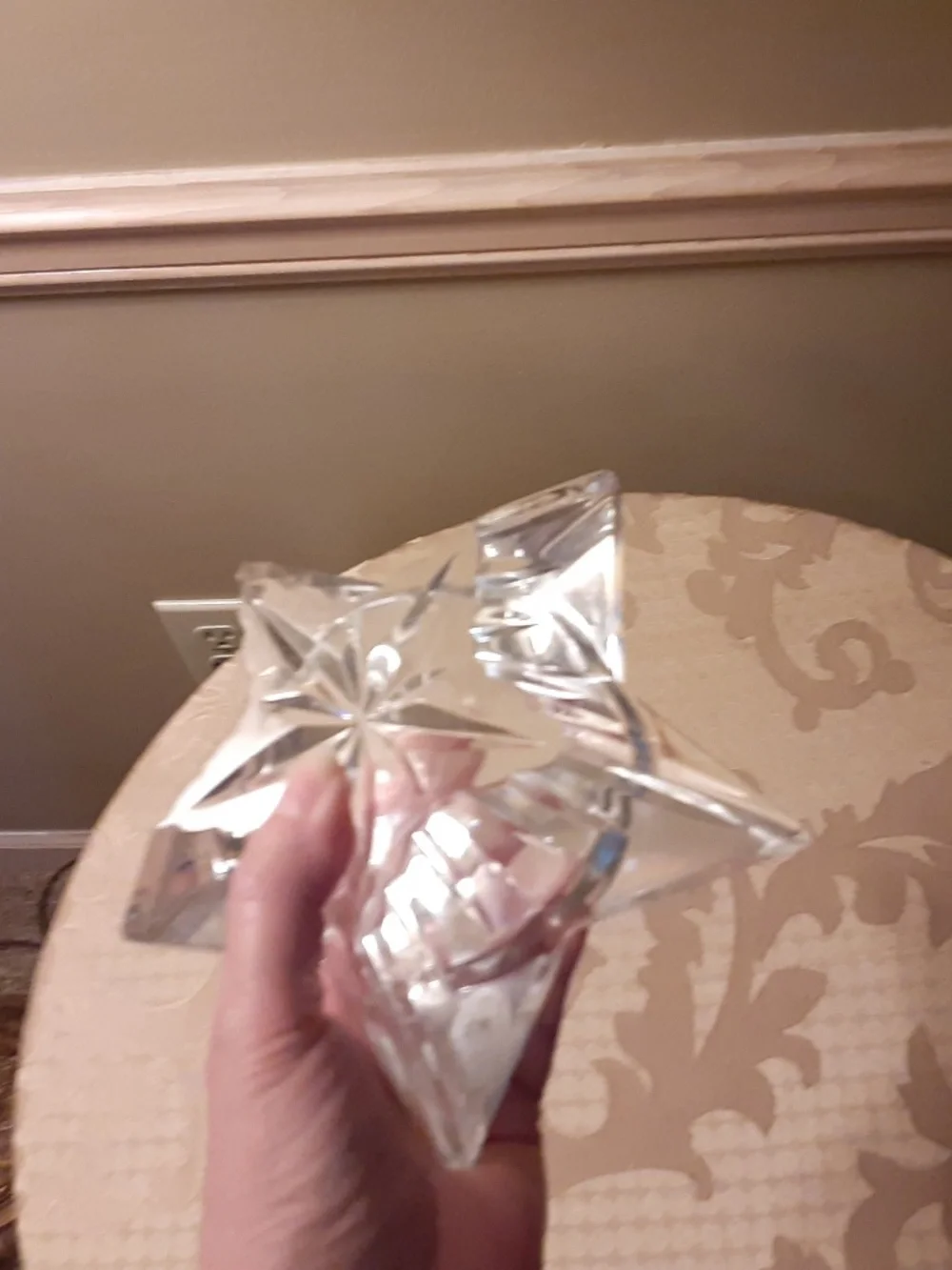 Waterford Crystal Star Pillar Candle Holder Made in Ireland